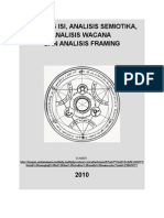 Analisis Isi, Analisis Semiotika Analisis Wacana Dan Analisis Framing