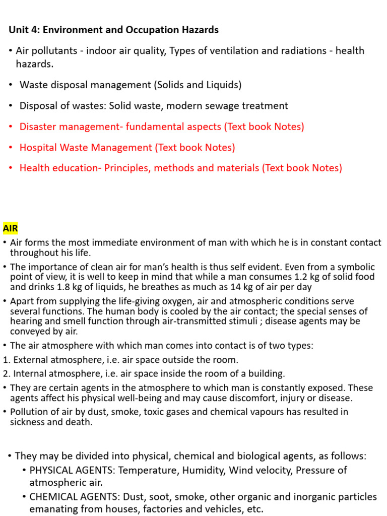Environmental and Occupational Hazards | PDF | Radiation | Air Pollution