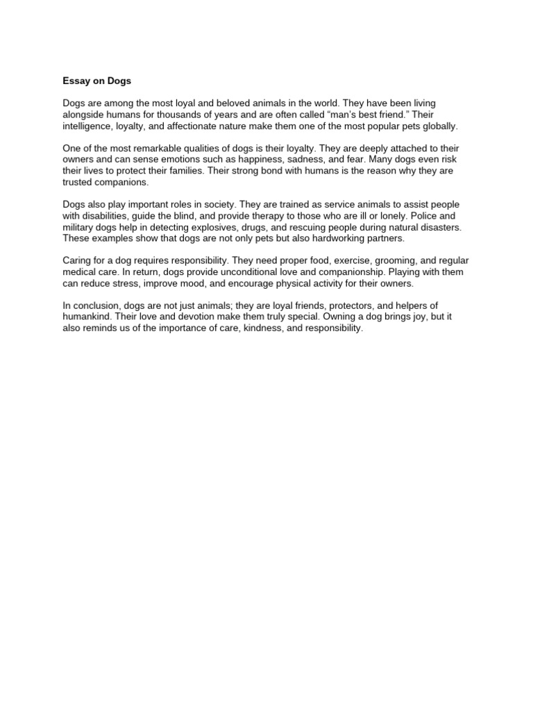 The Loyalty and Care of Dogs | PDF