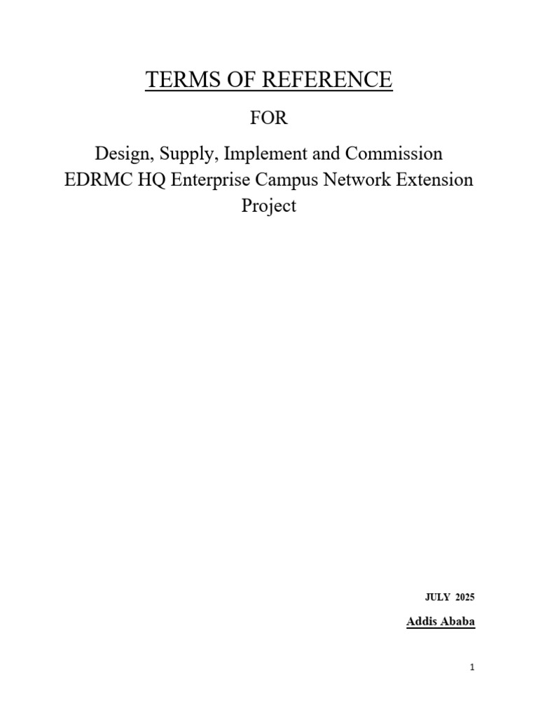 EDRMC HQ Network Extension Project RFP | PDF | Computer Network ...