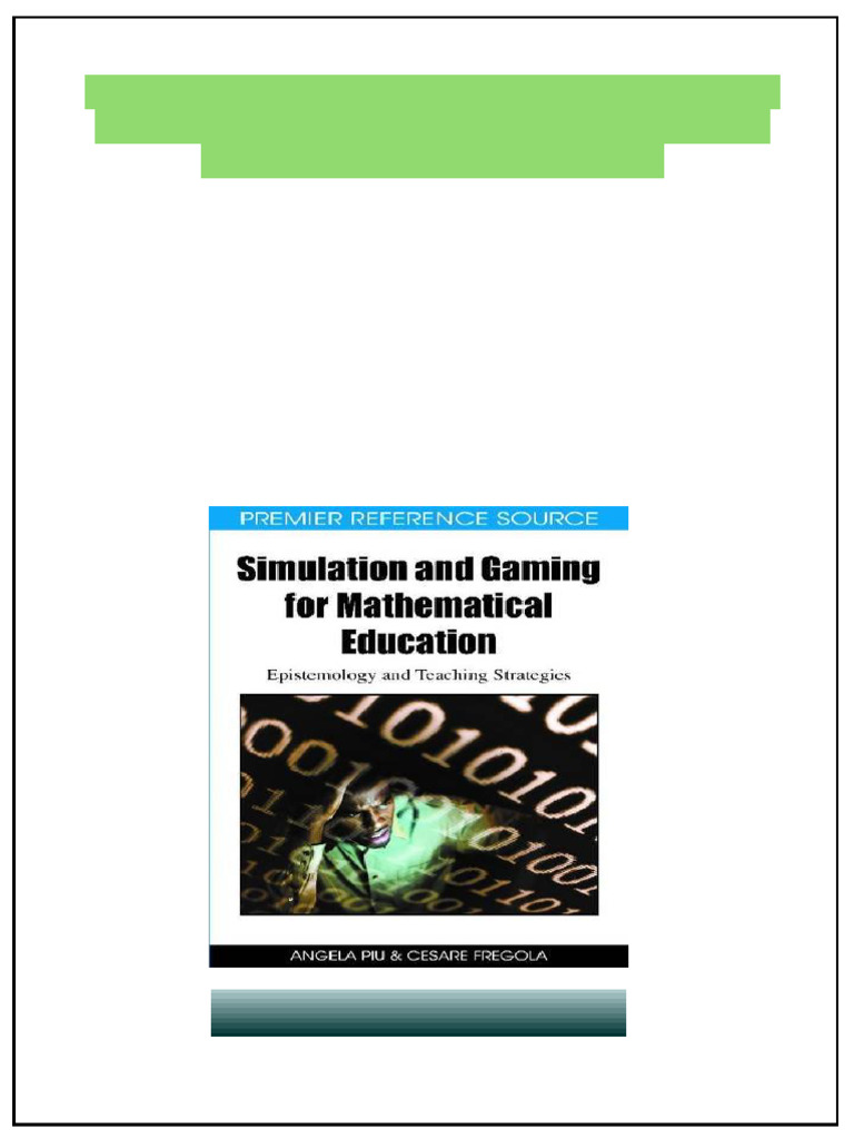 Simulation and Gaming For Mathematical Education Epistemology and ...