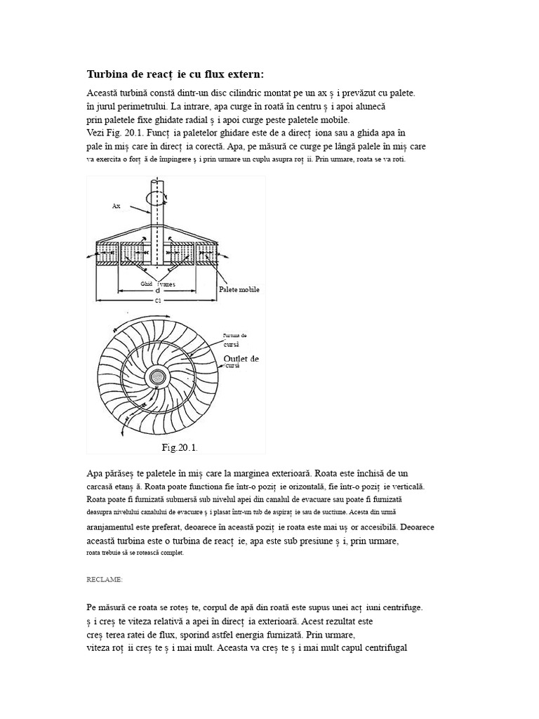 Turbina de Reacție Cu Flux Exterior | PDF