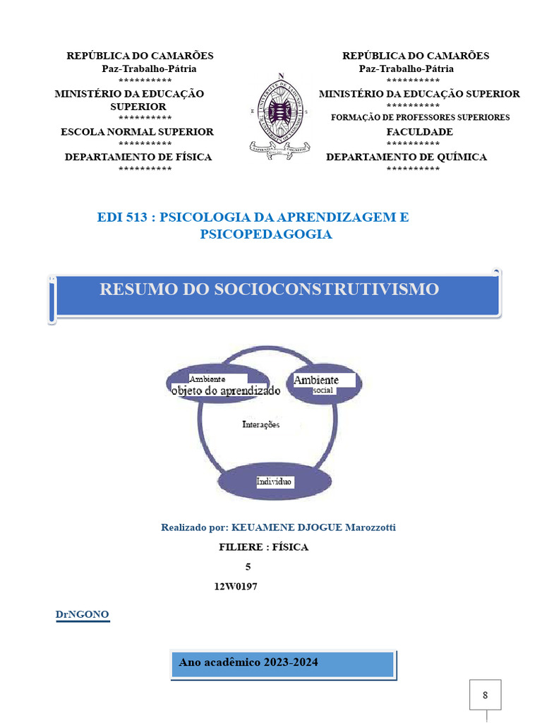 Socioconstrutivismo na Aprendizagem | PDF | Aprendizado | Sociologia