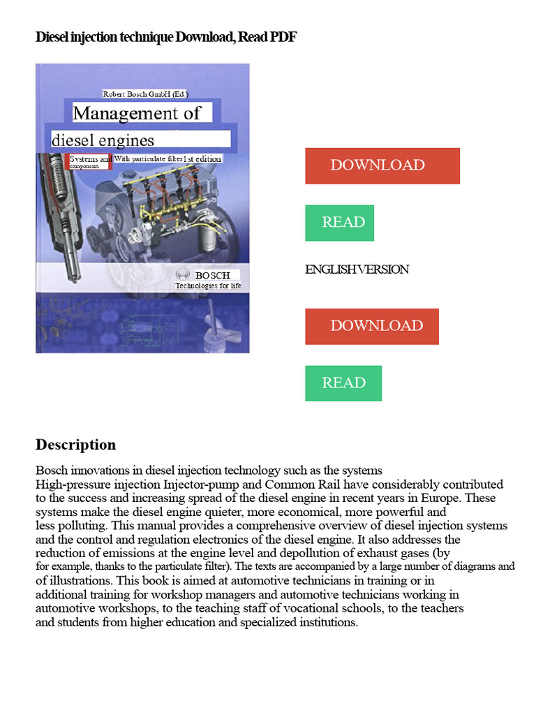 Diesel Injection Technology Overview PDF | PDF | Fuel Injection ...