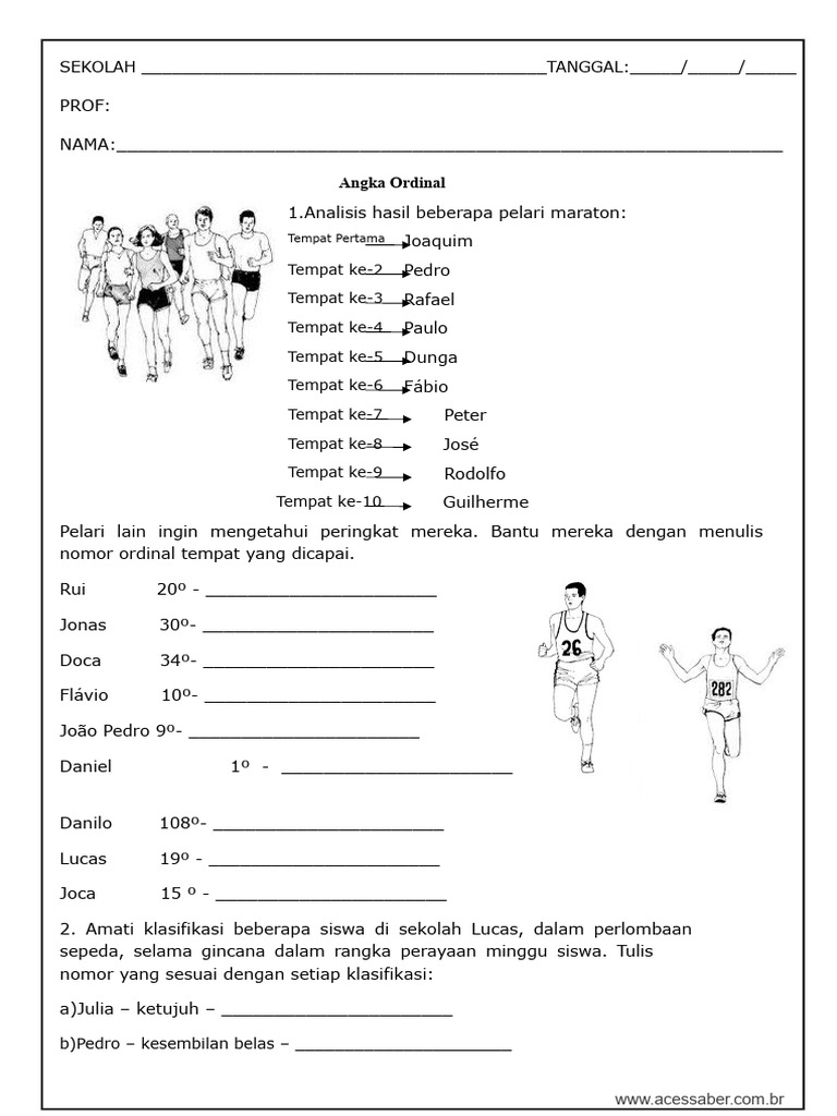 Kegiatan - Angka Ordinal | PDF