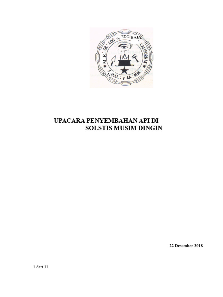 Upacara Penyembahan Api Solstis Dingin | PDF