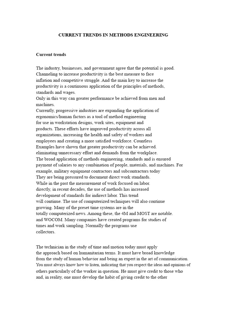 Current Trends in Engineering | PDF | Engineering | Employment
