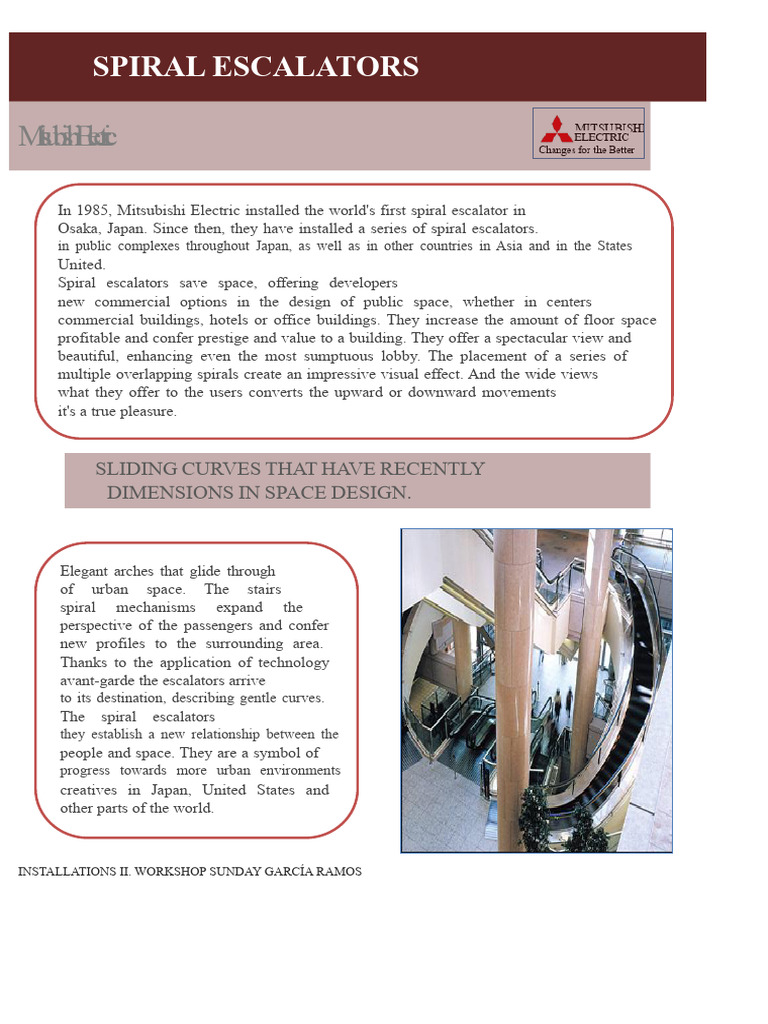 Spiral Escalators: Design and Impact | PDF | Escalator