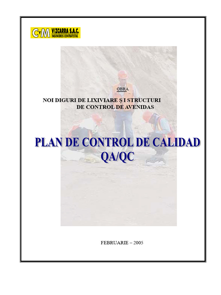 Plan de Control Al Calității | PDF