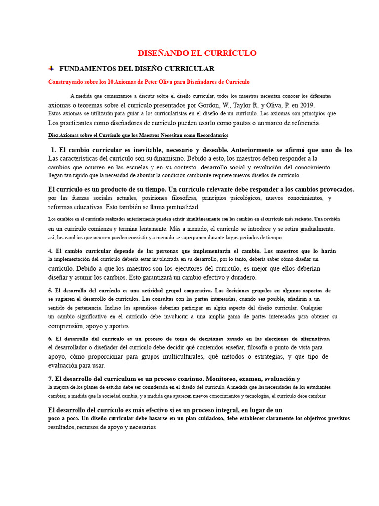 Fundamentos del Diseño Curricular | PDF | Plan de estudios | Evaluación