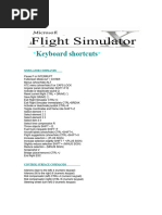 MSFS 2024 Keyboard Shortcuts Guide | PDF