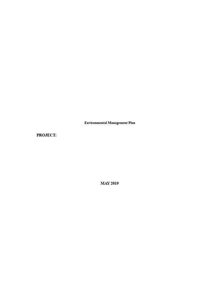 Environmental Management Plan Overview | PDF | Waste | Waste Management