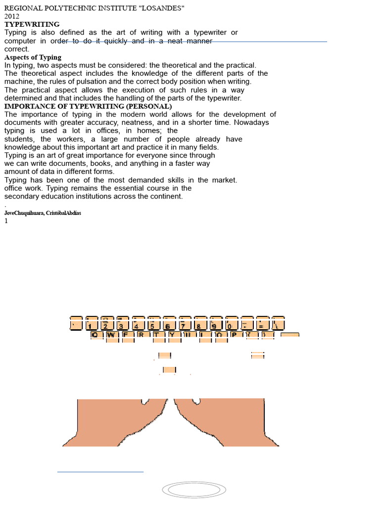 Typing | PDF | Keyboard Shortcut | Computer Keyboard