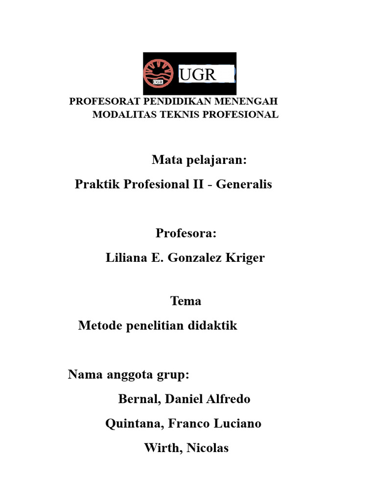 Metode Penelitian Didaktik dalam Pendidikan | PDF
