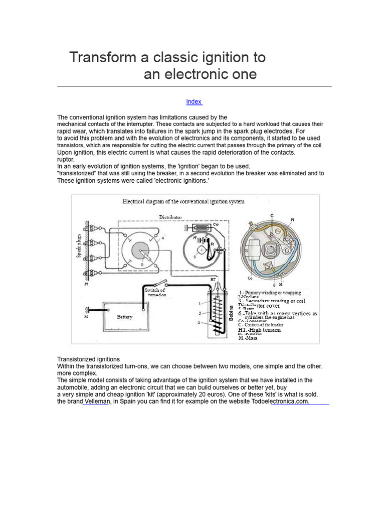 Transistorized Ignition System Guide | PDF | Ignition System | Distributor