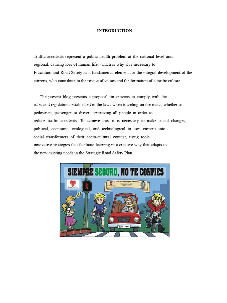 Road Safety Education Proposal | PDF | Road Traffic Safety | Traffic