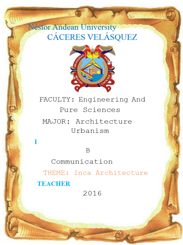 Inca Architecture: History and Techniques | PDF | Machu Picchu | Inca ...