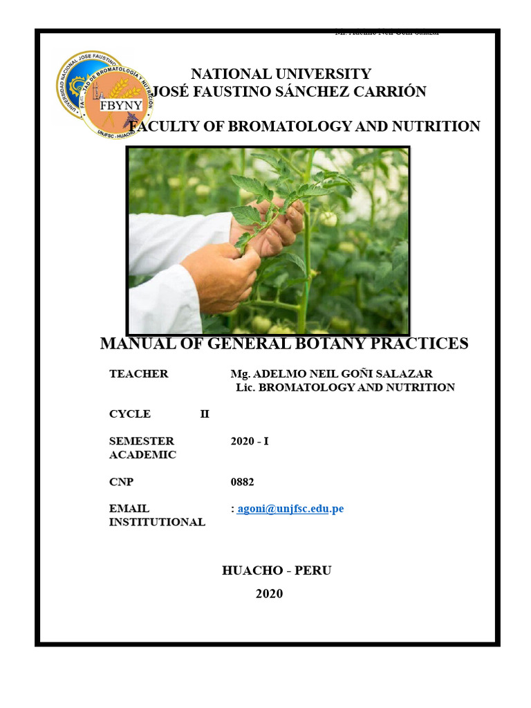 General Botany Practices Manual | PDF | Flowers | Petal