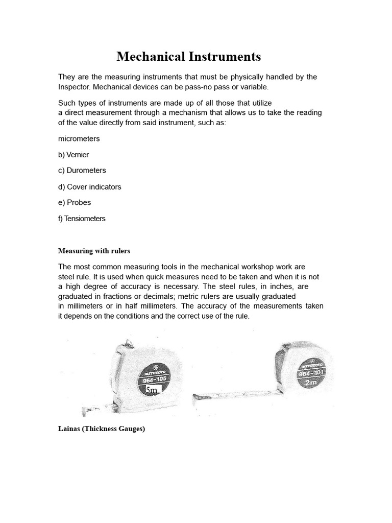 Mechanical Instruments | PDF | Tools
