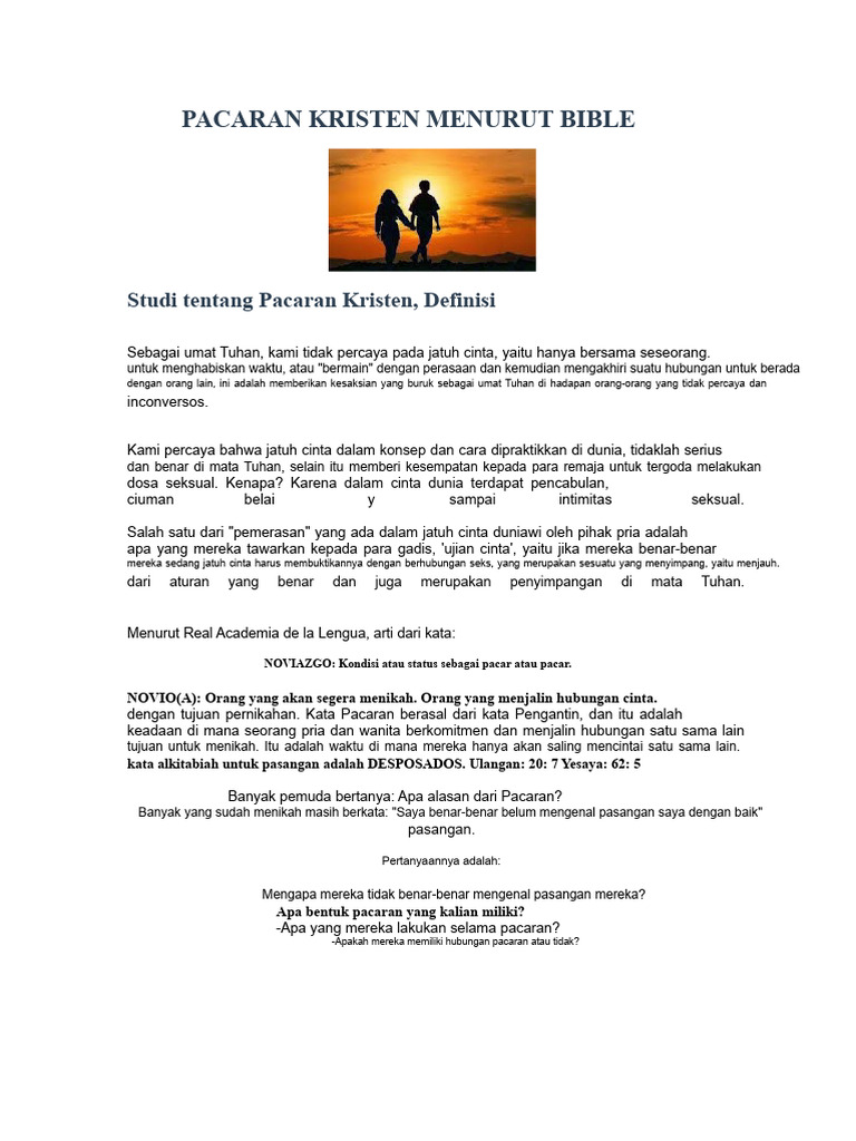 Pacaran Kristen Sesuai Alkitab | PDF