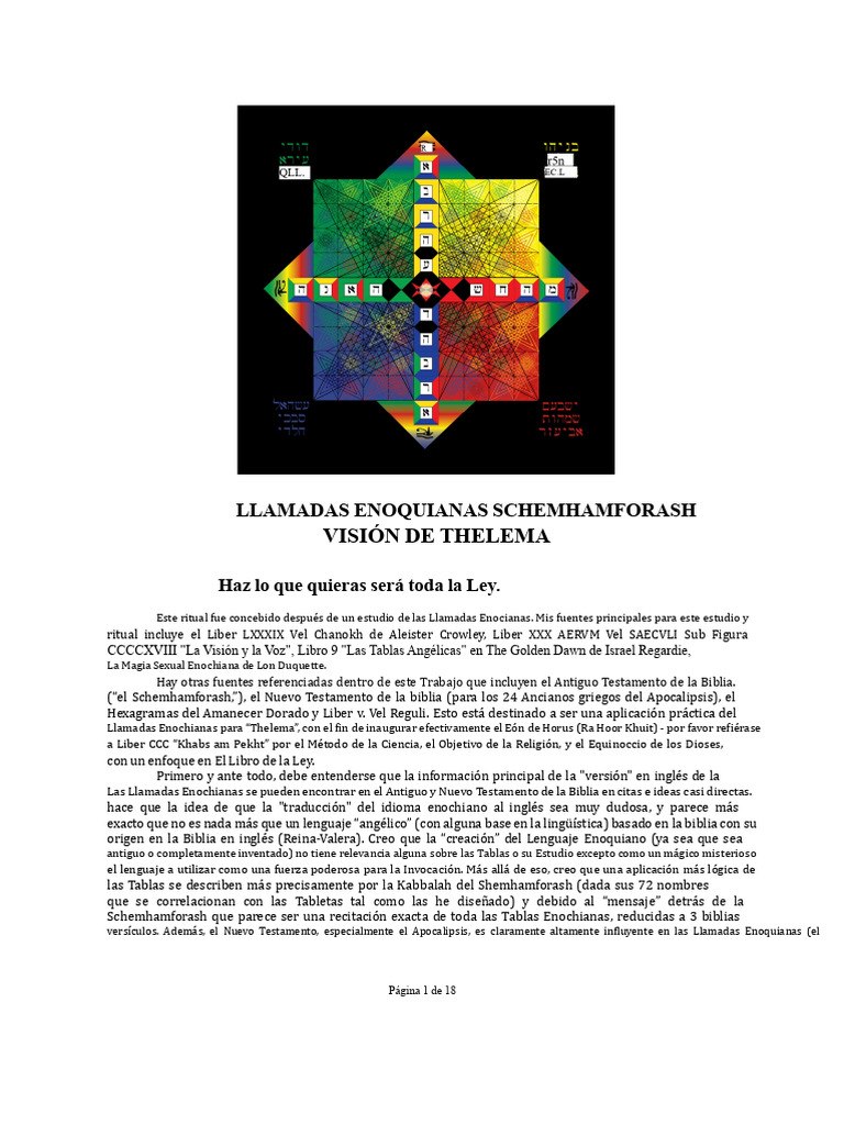 Ritual Enoquiano en Thelema | PDF | Thelema