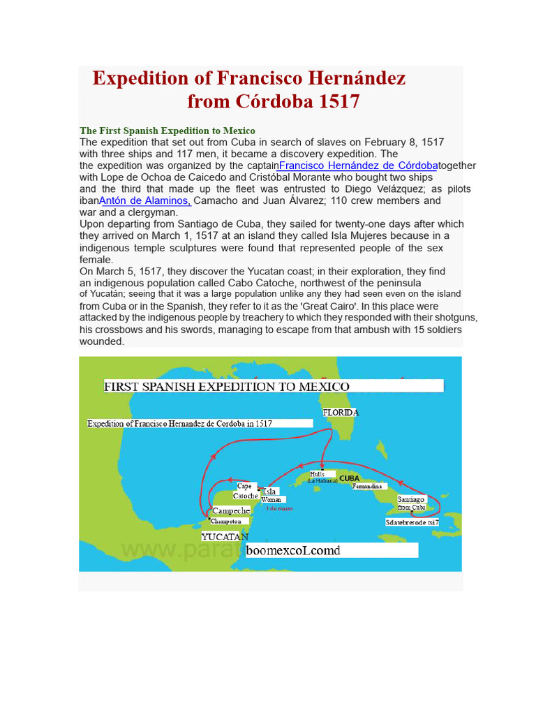 Spanish Expeditions to Mexico (1517-1519) | PDF