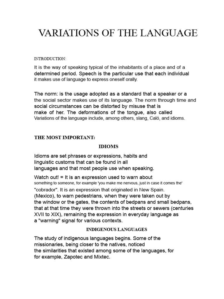 Exhibition - Variations of The Language | PDF