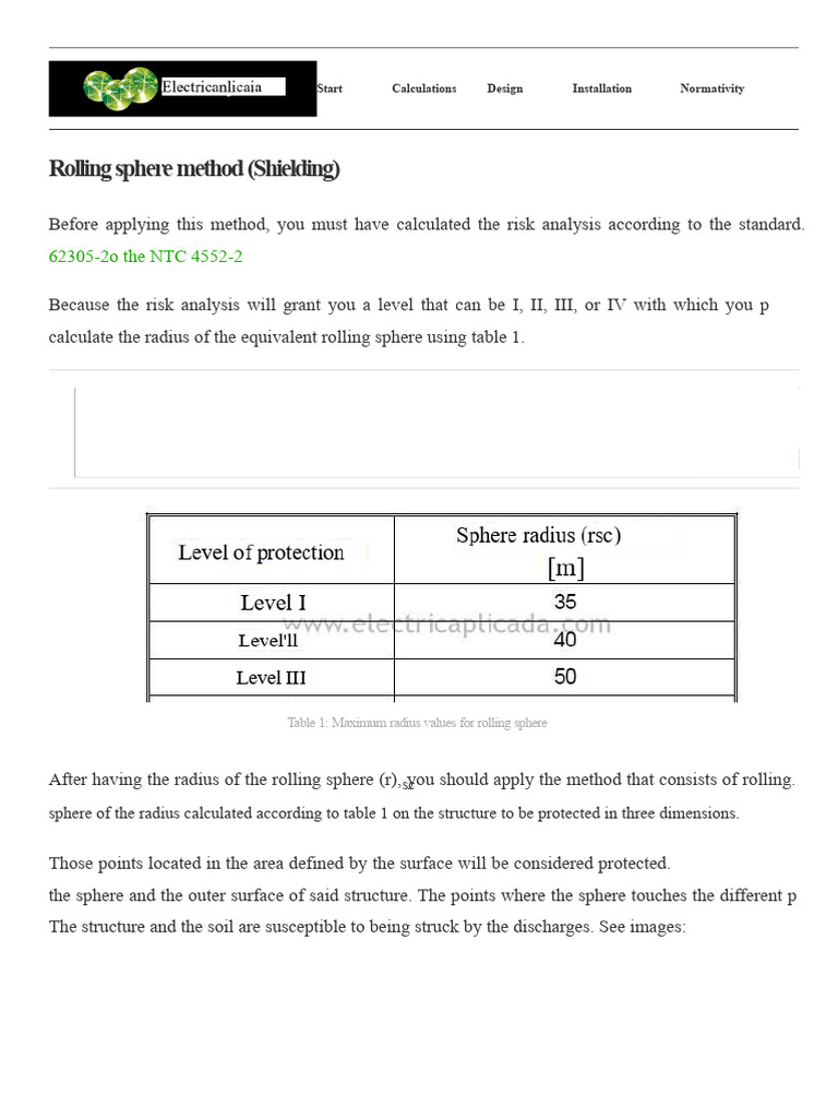Rolling Sphere Method for Lightning Protection | PDF | Sphere | Lightning