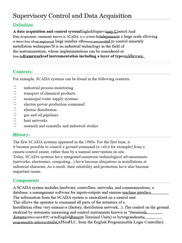 SCADA Systems: Overview and Functions | PDF | Scada | Information And ...