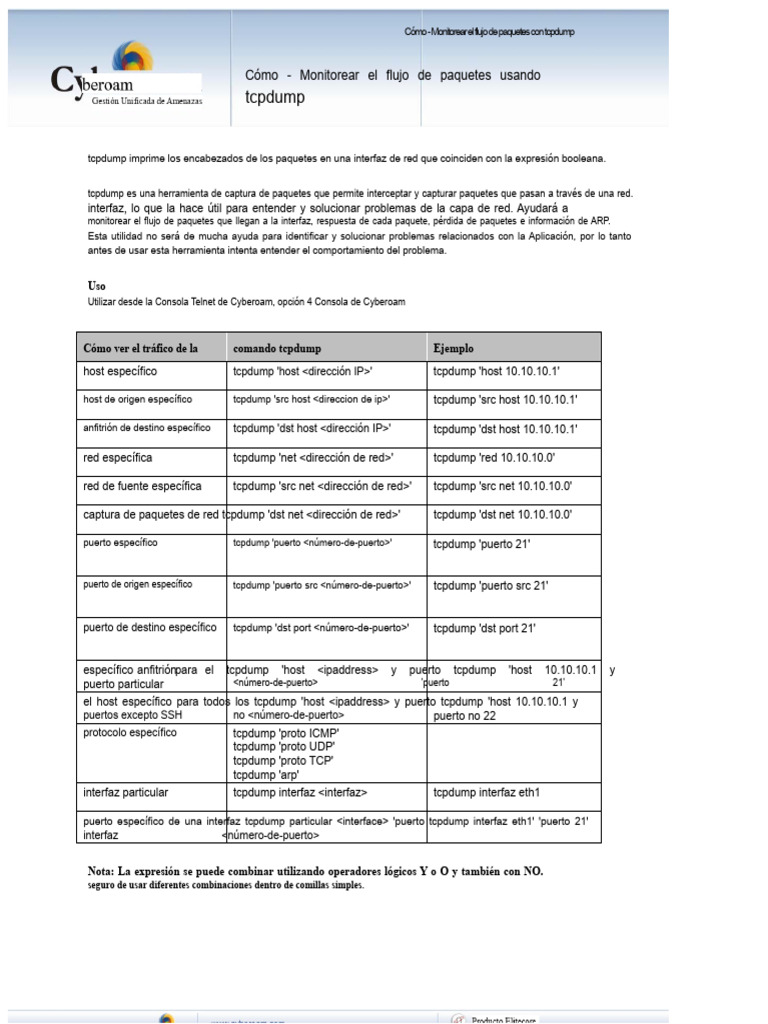 Cómo - Monitorear El Flujo de Paquetes Usando Tcpdump | PDF ...
