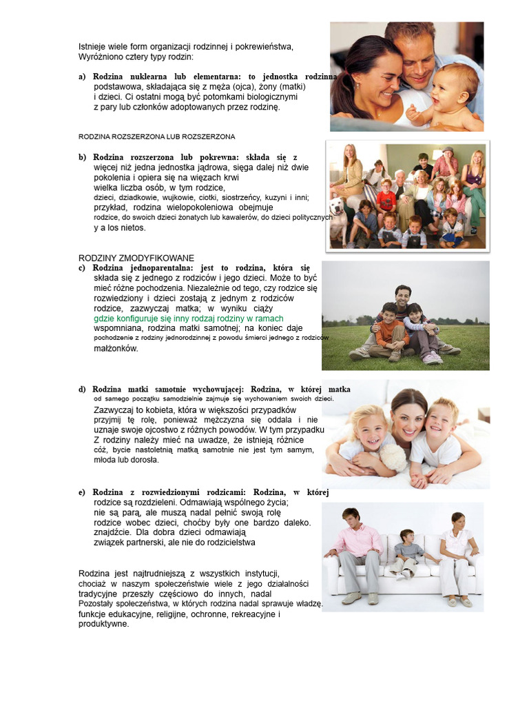 Rodzaje Rodzin | PDF