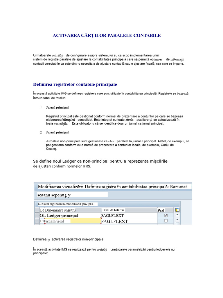 Definirea Registrelor Principale de Contabilitate | PDF