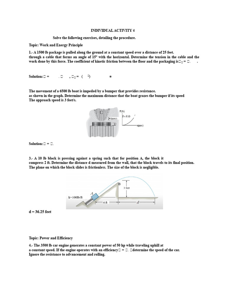 Activity Power Energy Work | PDF | Force | Classical Mechanics