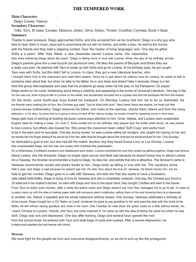 Tempered Work | PDF