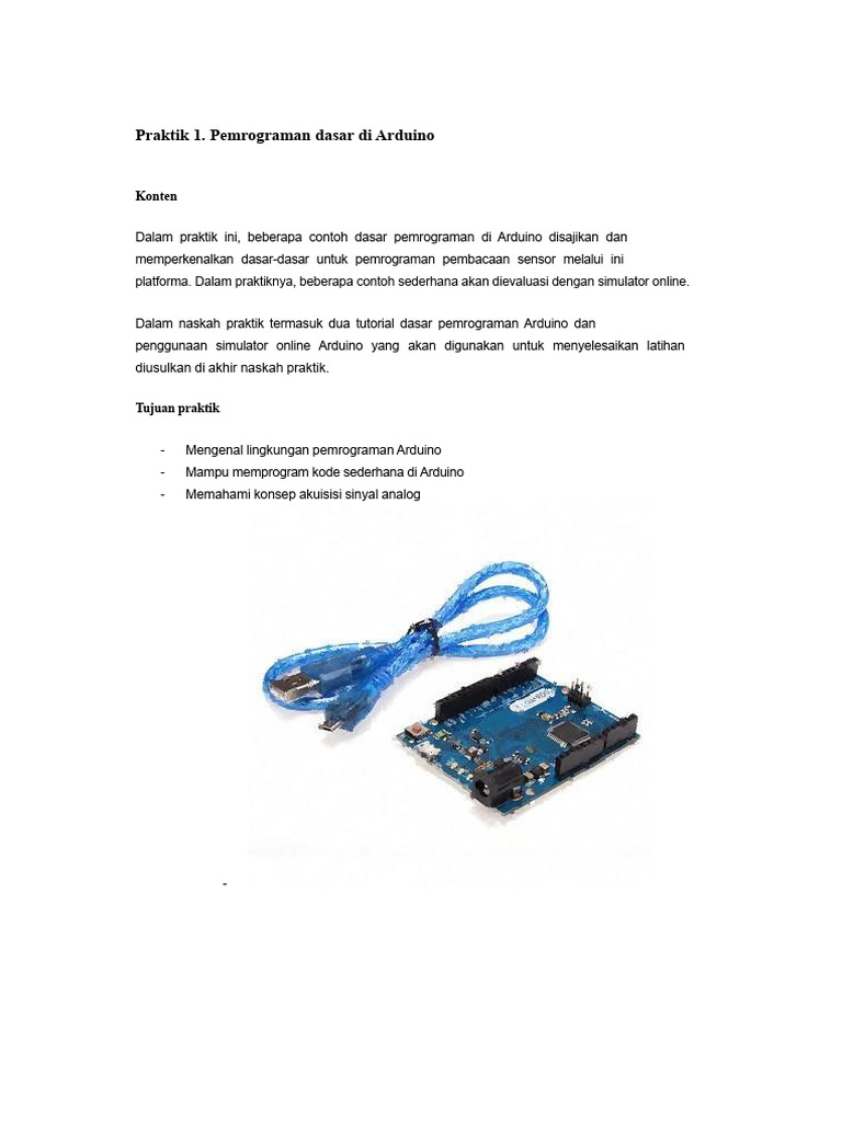 Pemrograman Dasar Arduino untuk Pemula | PDF
