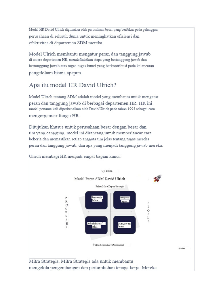 Model HR David Ulrich | PDF