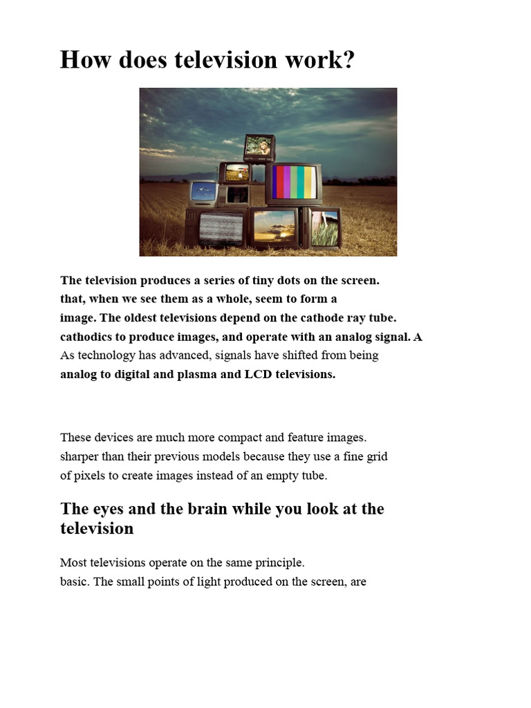 How TV Screens Produce Images | PDF | Liquid Crystal Display | Vacuum Tube
