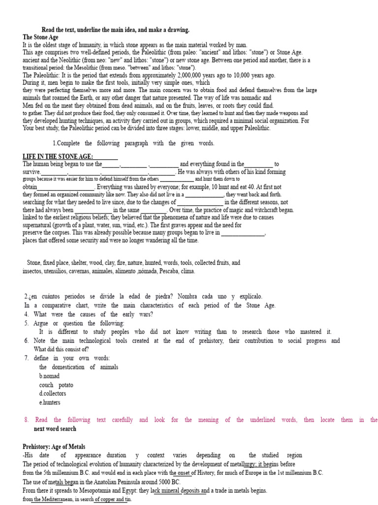 Overview of the Stone Age Periods | PDF | Paleolithic | Bronze