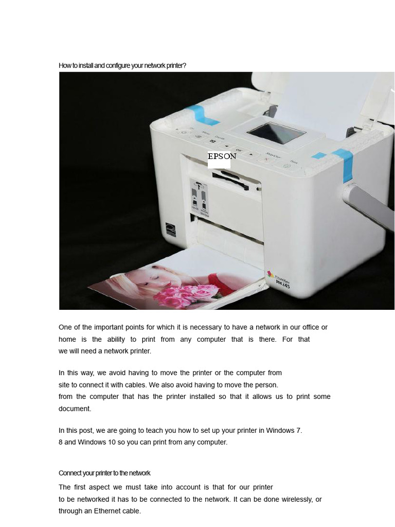 Setting Up a Network Printer Guide | PDF | Computer Network | Printer ...