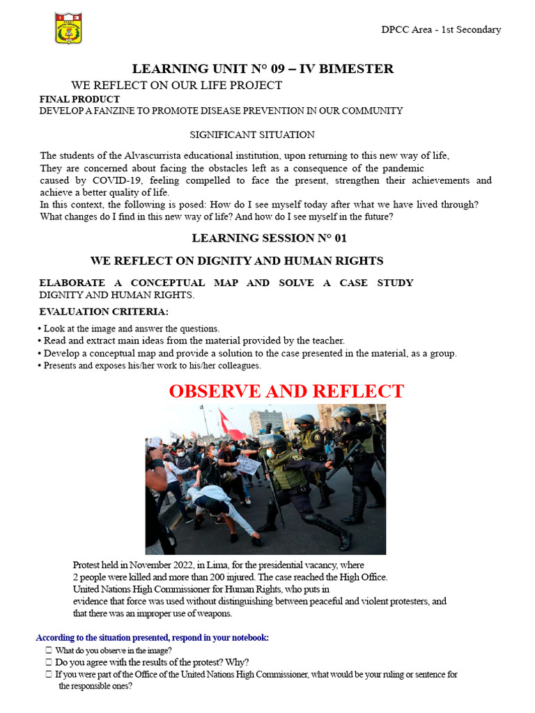Session 01 - We Reflect On Dignity and Human Rights | PDF | Human ...