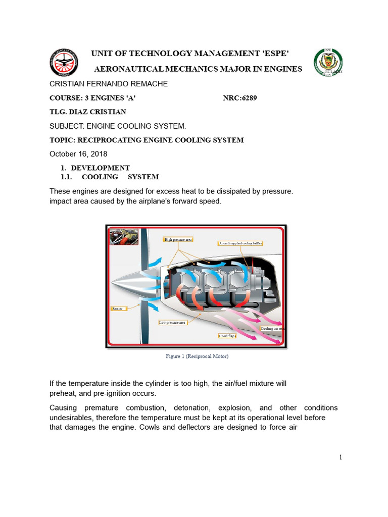 Cooling System of An Engine (Aviation) | PDF | Thermocouple | Engines