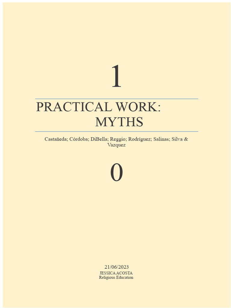 Greek Myth of Creation | PDF | Ancient Greek Religion | Greek Mythology