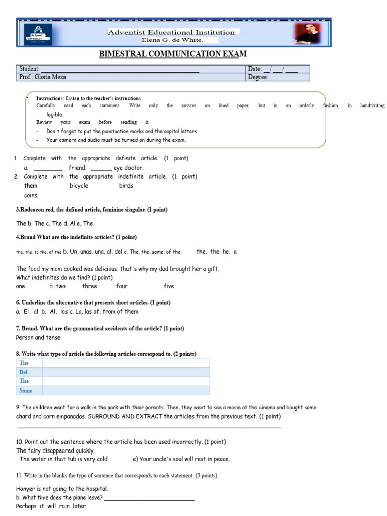 Bimonthly Communication Exam | PDF | Linguistic Typology | Grammar