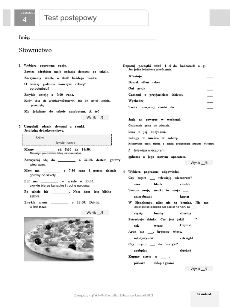Standard Testowy GI A1PLUS U4 | PDF