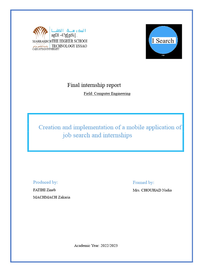Job Search and Internships: Final Internship Report | PDF | Unified ...