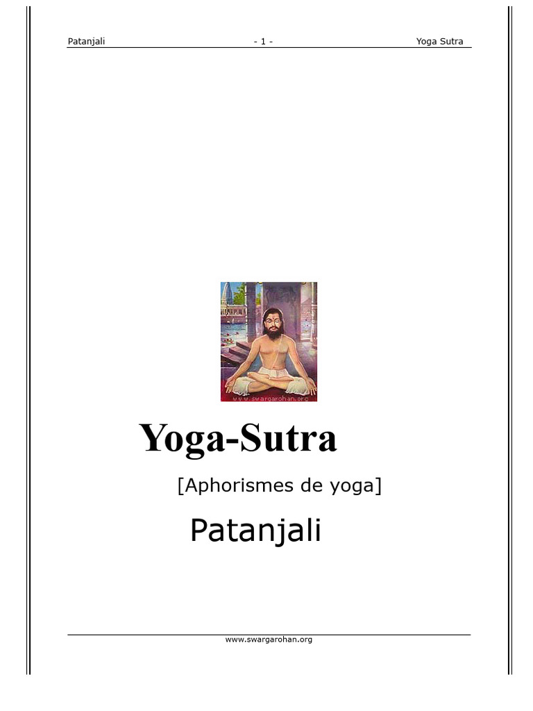 Les Aphorismes de Patanjali en PDF | PDF | Yoga | Yoga-sûtra