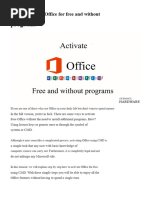 Activate Office 2021 via CMD Instructions | PDF | Computers