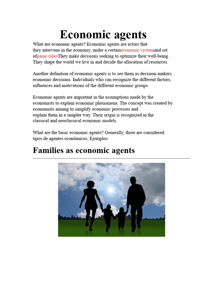 Understanding Economic Agents Explained | PDF | Economics | Consumption ...