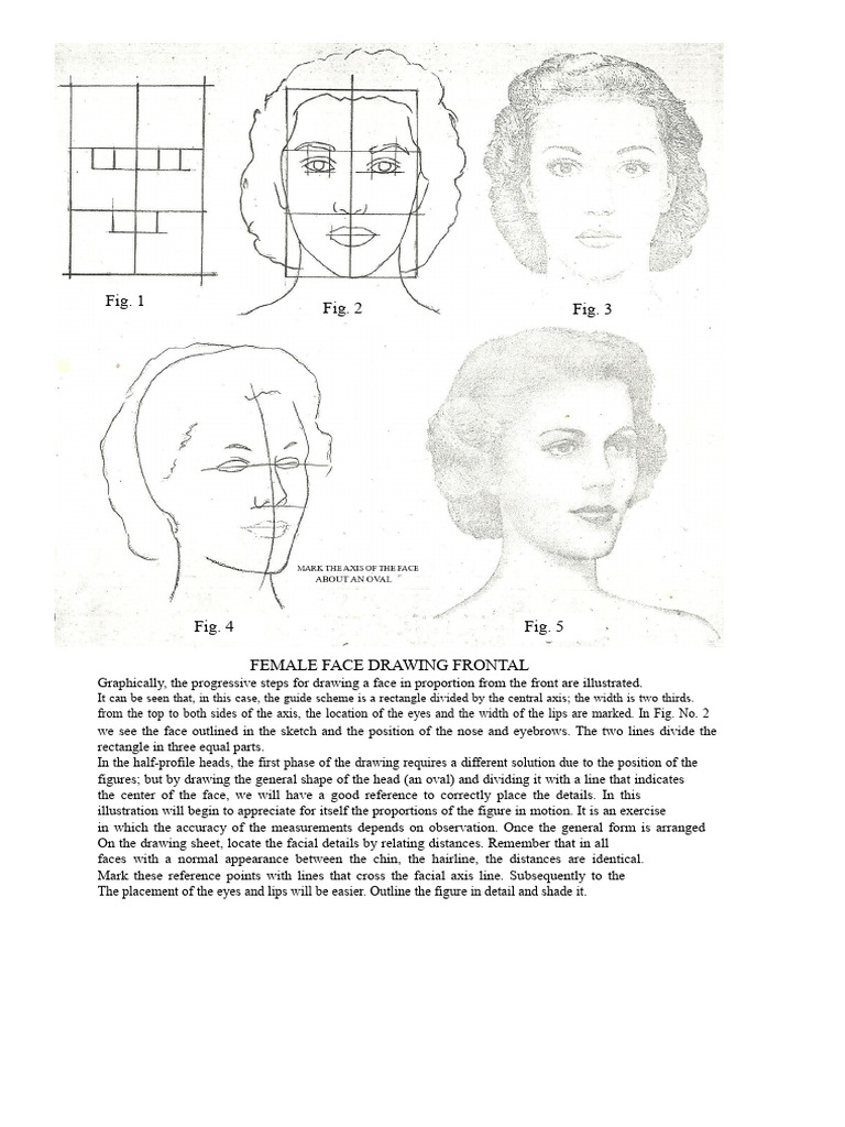 Drawing Female Face Shapes Guide | PDF | Drawing | Shape