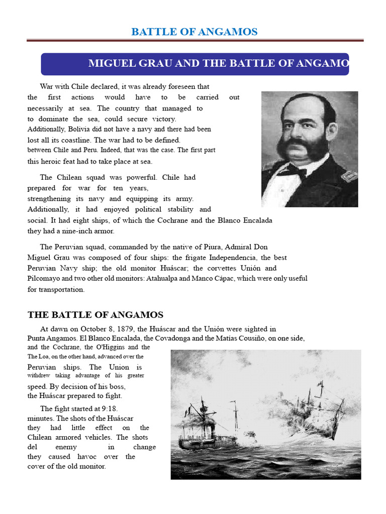 Battle of Angamos October 8 | PDF | Water Transport | Shipping